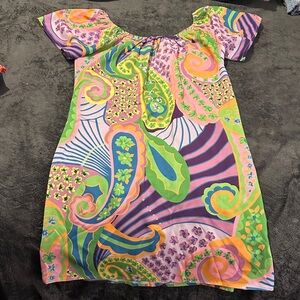 Vibrant Paisley Mini Dress
